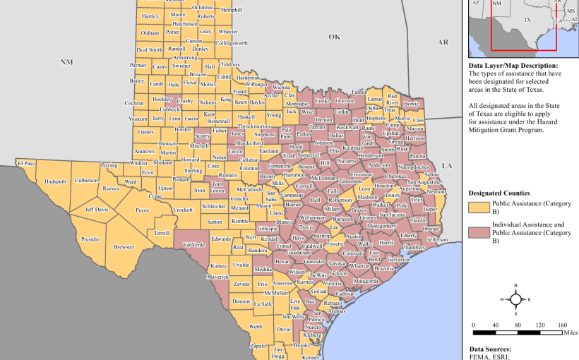 TX TOP STORY Disaster Map 