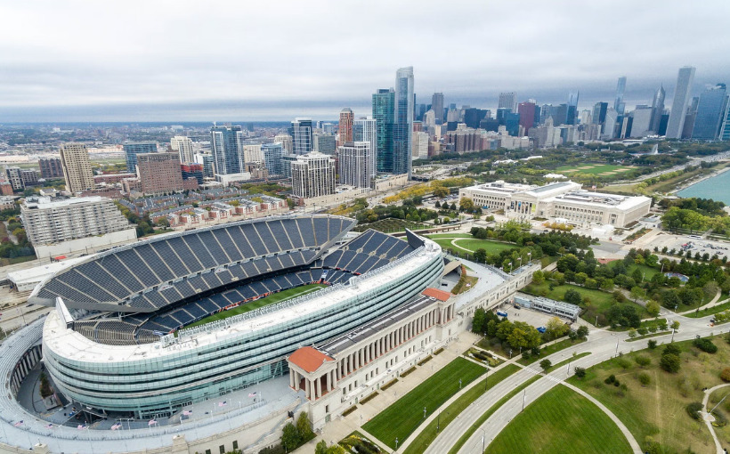 Chicago Bears Distressed State with Logo